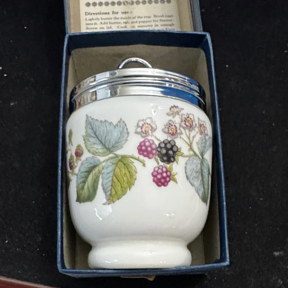 Vintage Royal Worcester Egg Coddler with Berry Motif (LAVINIA)